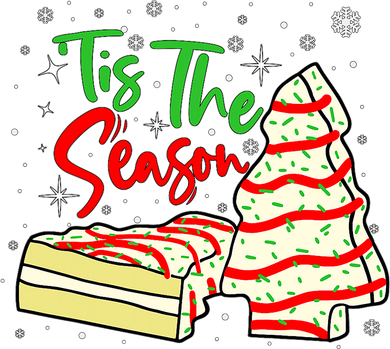 Funny Tis The Season Design Christmas Tree Cakes Debbie Women's Dry Zone Grid Polo