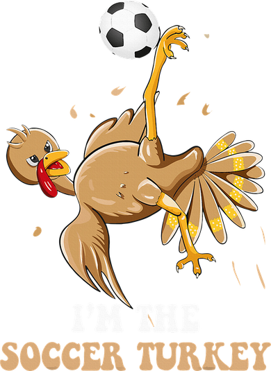 Funny Thanksgiving Turkey Soccer Button