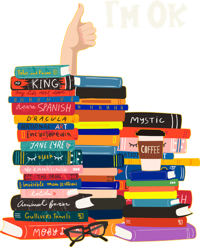Funny Thumbs Up I'm Ok Book Lover Tote Bag
