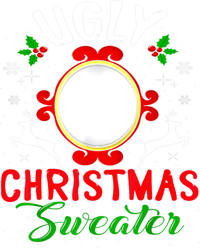 Funny Ugly Christmas Sweater With Mirror Women's T-Shirt