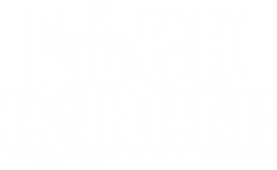 Fuck Cancer Ribbon Middle Finger Coaster