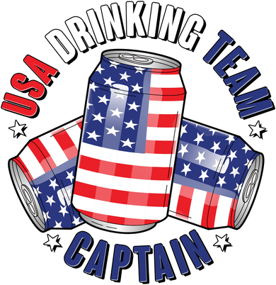Funny USA Drinking Team Captain American Beer Cans Women's T-Shirt
