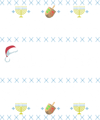 Fun Ugly Hanukkah Sweater Jewgiftish Santa Hat Merry Christmas Gift Toddler T-Shirt