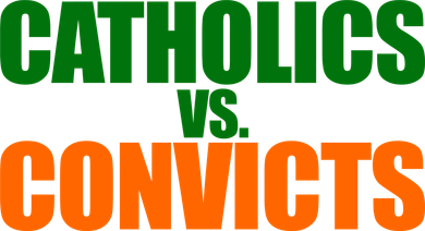 Funny Vintage Catholics Vs. Convicts 1988 Classic Kids T-Shirt