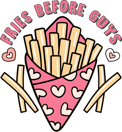 Funny Valentines Day Fries Before Guys French Fries Lover Bucket Hat