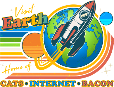 Visit Earth Home Of Cats Internet Bacon Kids T-Shirt