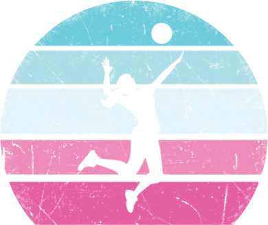 Funny Volleyball Girl Retro Vintage Meaningful Gift Women's T-Shirt