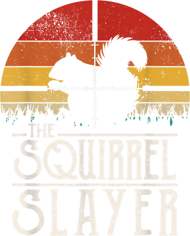 Funny Vintage Sunset Retro Style Squirrel Hunting Squirrel Slayer Tumbler