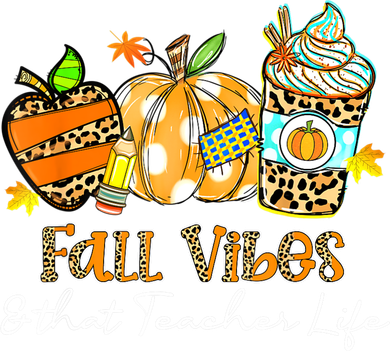 Fall Vibes & That Teacher Life Apple Pencil Pumpkin Fall Beanie