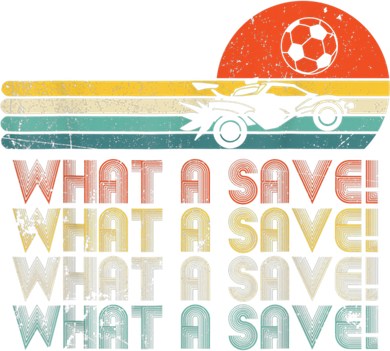 Funny What A Save Vintage Retro Rocket Soccer Car League Polo