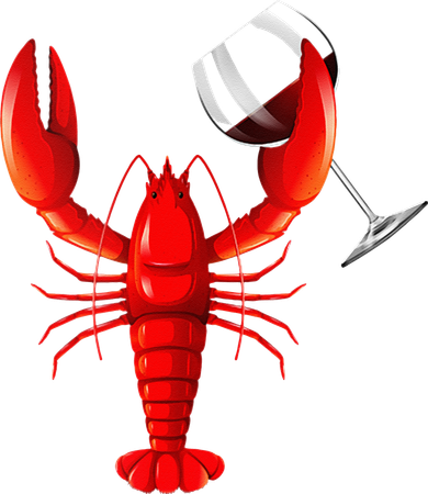 Funny Wine Drinking Lobster Red Crawfish Wine Lovers Gift Polo
