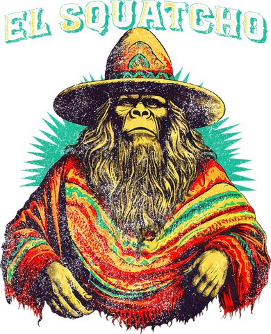 Funny Western Sasquatch Poncho Toddler Long Sleeve
