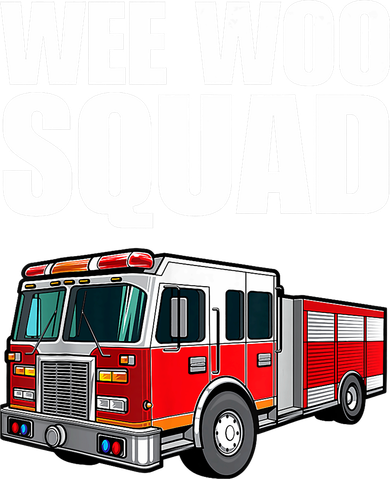 Funny Wee Woo Squad Fire Truck Design Mousepad