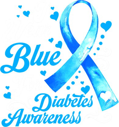 Funny We Wear Blue Ribbon Diabetes Awareness Gift  Women's T-Shirt