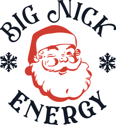 Funny Xmas Big Nick Energy Christmas Santa Claus Long Sleeve Shirt