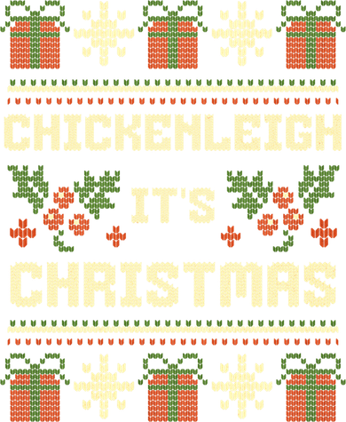 Funny Xmas Chickenleigh Its Sweater Ugly Christmas Gift Ceramic Ornament