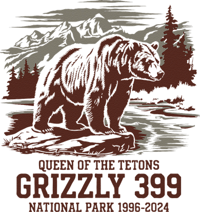 Grizzly 399 National Park Preserve Queen Of The Tetons Ceramic Ornament