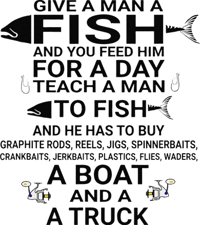 Give A Man A Fish Or Teach Him To Fish Fishing Women's Tank Top