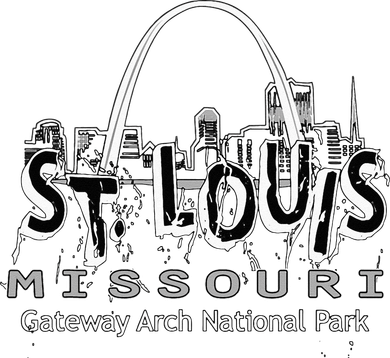 Gateway Arch National Park St. Louis Missouri Souvenir Kids Long Sleeve Shirt