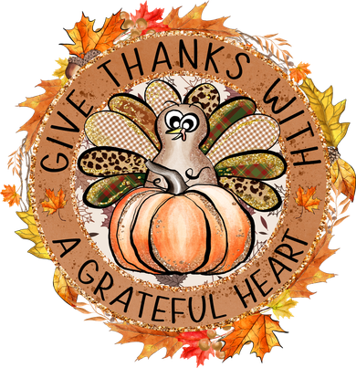 Give A Thanks With Grateful Heart Thanksgiving Thankful Turkey Kids T-Shirt