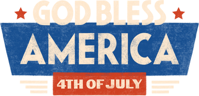 God Bless America 4th Of July Vintage Golf Towel