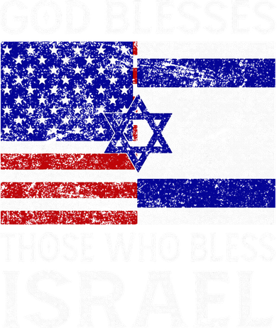 God Blesses Those Who Bless Israel Usa Flag Israeli Flag Ornament