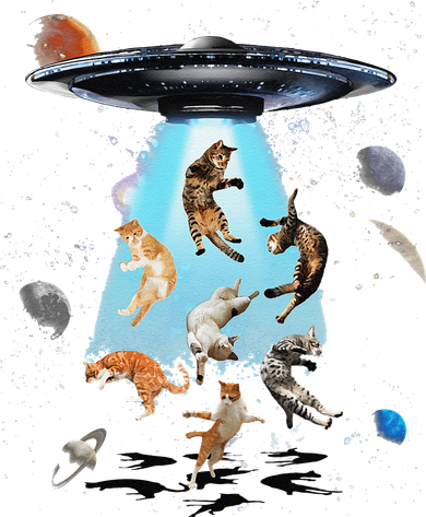 Galaxy Cat Cat UFO Funny Cat Cat Graphic Cat Owner Backpack