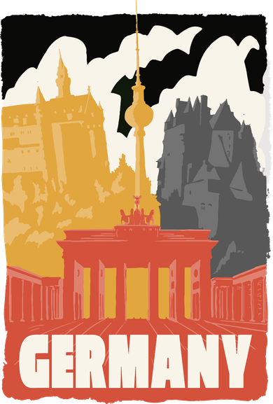 Germany Castle Button
