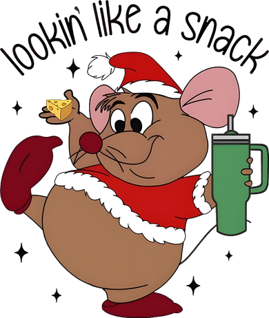 Gus Christmas Looking Like A Snack Cute Mouse Baby Bodysuit