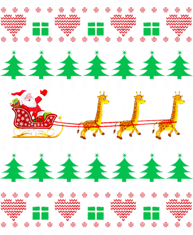 Giraffe Christmas Light Ugly Sweater Giraffe Lover Xmas Gift Women's Dry Zone Grid Polo