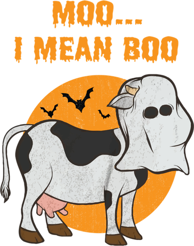 Ghost Cow Moo I Mean Boo Gift Doggie Tank