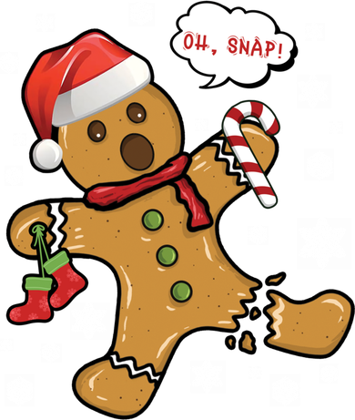 Gingerbread Cookie Santa Hat Oh Snap Funny Christmas Gift Kids Hoodie