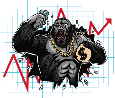Gorilla Crashing Stock Market Mousepad