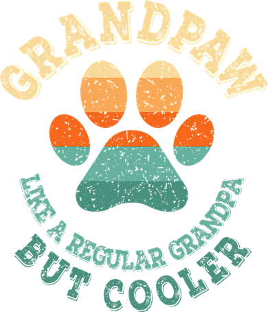 Grandpaw Dog Grandpa Grand Paw Retro Vintage Funny Toddler T-Shirt