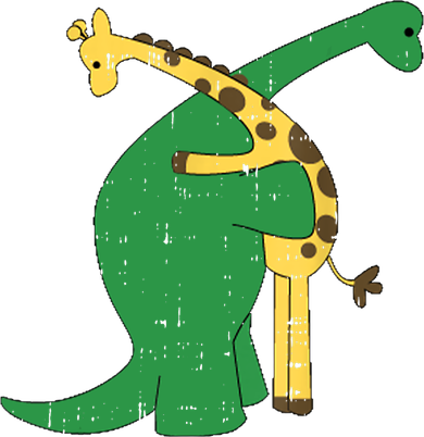 Giraffe Dinosaur Hug Love Dino Animals Safari Halloween Funny Gift Doddie Hoodie