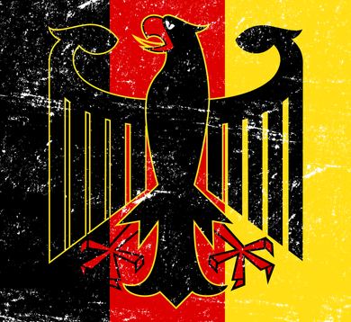 Vintage German Eagle Emblem Flag Polo