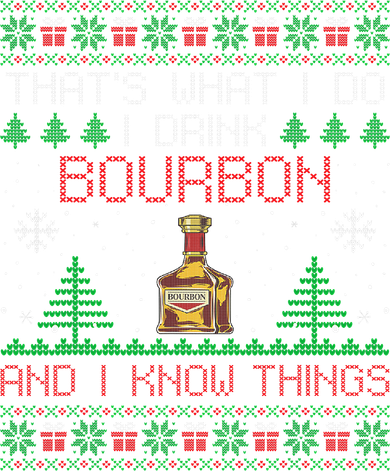 Gift For Bourbon Lover Funny Bourbon Ugly Christmas Bucket Hat