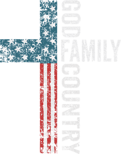 God Family Country Patriotic Freedom Christian USA Cross Tumbler