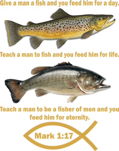 Gone Fishing Christian Quote Mark 1:17 Toddler Long Sleeve