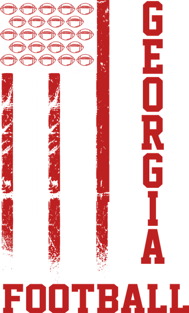 Georgia Football Fan American Flag Kids Sweatshirt