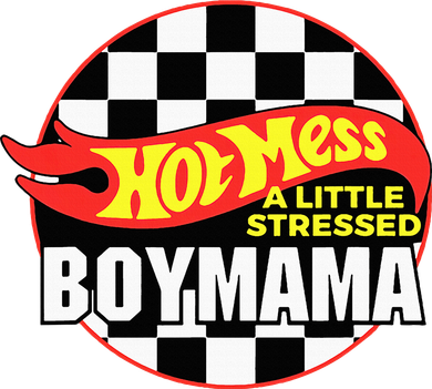 Gifts For Mom Hot Mess A Little Stressed Boy Mama Kids Long Sleeve Shirt