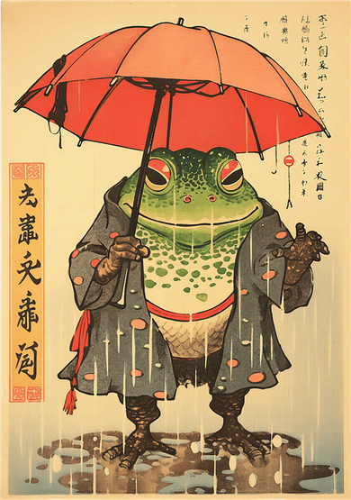 Grumpy Frog Unimpressed Toad Vintage Japanese Aesthetic Magnet