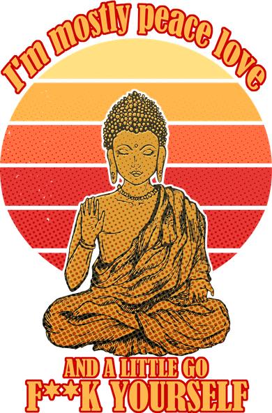 A little Go F**k Yourself Funny Buddha Doggie Tank