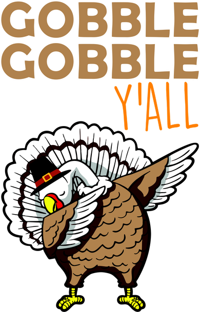 Gobble Gobble Y'all Turkey Women's V-Neck T-Shirt
