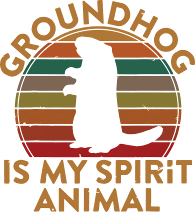 Ground Hog Is My Spirit Animal Gift Silhouette Groundhog Day Women's Sweatshirt