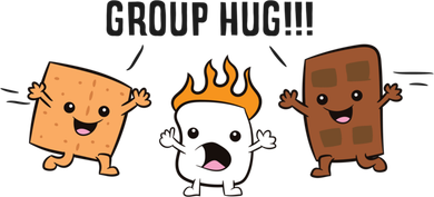 Group Hug S'mores Campfire Marshmallow Chocolate Smores Funny Gift Women's T-Shirt