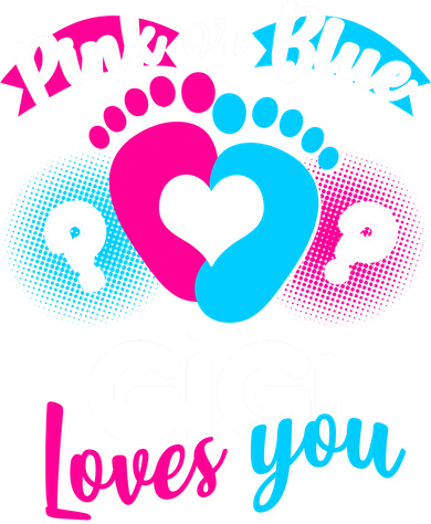 Pink Or Blue Gigi Loves You Baby Gender Reveal Toddler T-Shirt