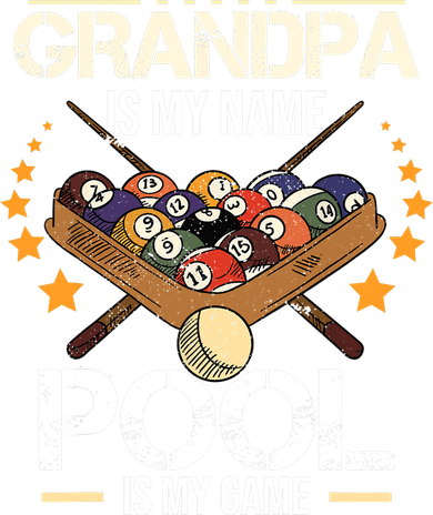 Grandpa Is My Name Pool Is My Game | Funny Billiard Player Pajama Set