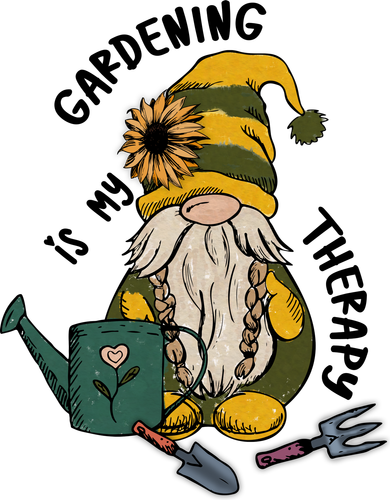 Gardening Is My Therapy Gnome Tote Bag