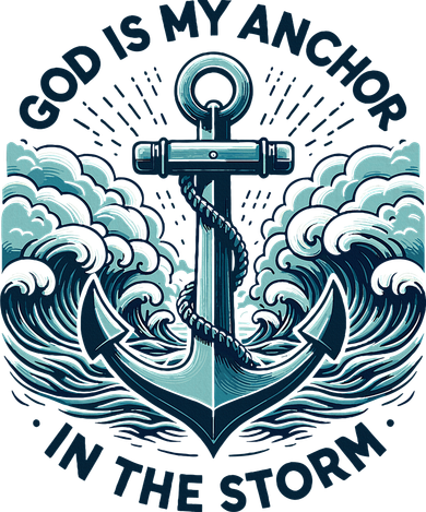 God Is My Anchor In The Storm Christian Jesus Christ Bible Sweatshirt